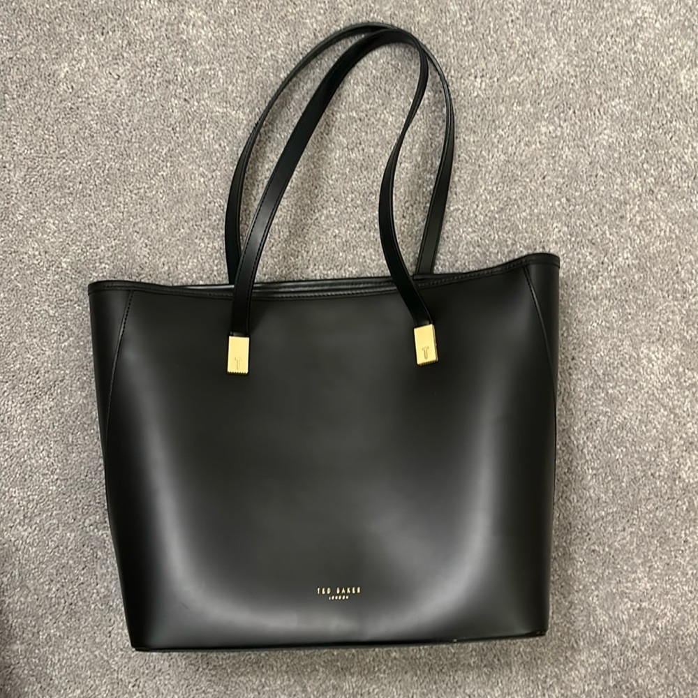 TED BAKER: Large Leather Shopper Bag with pouch